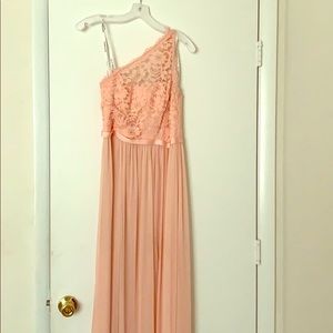 David’s bridal  One Shoulder Lace Bridesmaid Dress